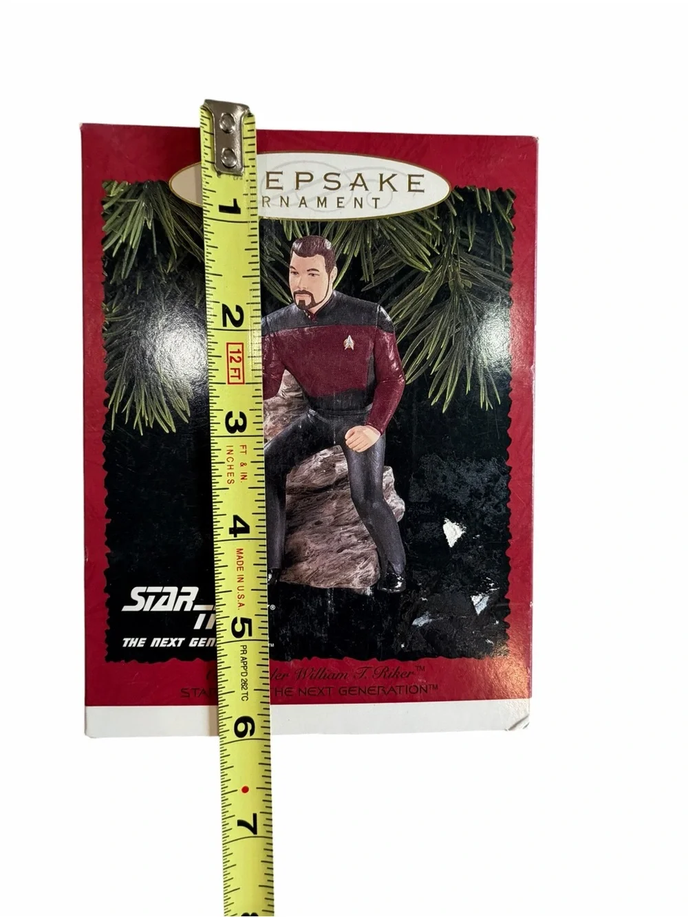 Hallmark Keepsake Star Trek Commander William Riker Ornament 1996 TNG Box